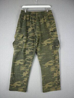 And1 Streetwear Y2K Cargo Sweat Pants Straight Cut Large Basketball